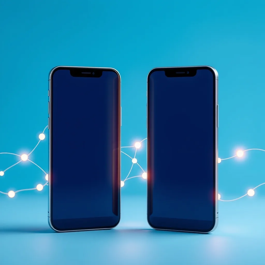 Open banking data connection between smartphones